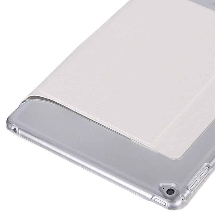 Horizontal Flip Transparent PC Leather Case with Holder & Card Slots for iPad Air 2 / iPad 6