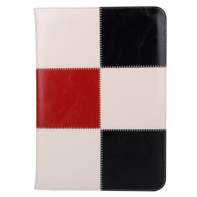 Grid Pattern Leather Case with Holder & Card Slots & Hand Strap for iPad Air 2 / iPad 6