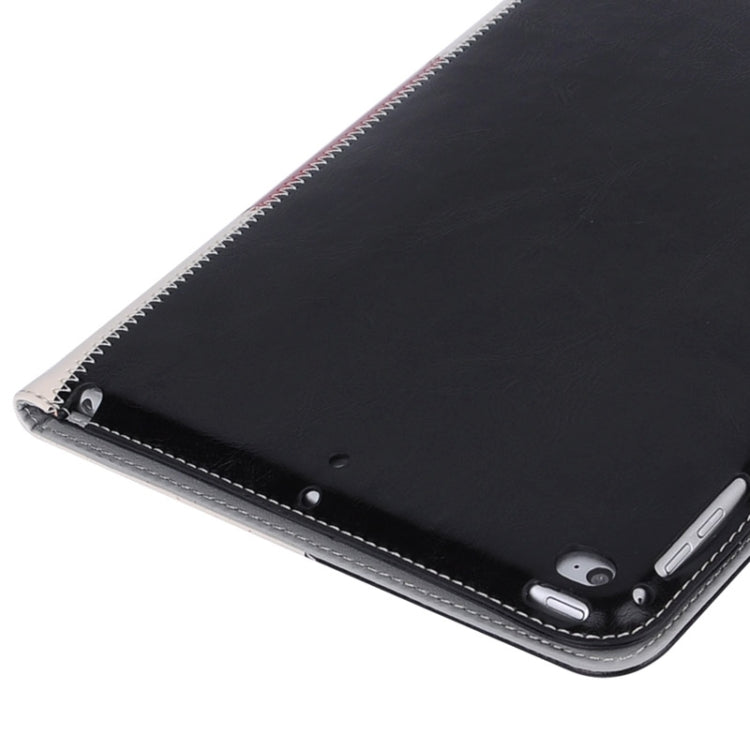 Grid Pattern Leather Case with Holder & Card Slots & Hand Strap for iPad Air 2 / iPad 6