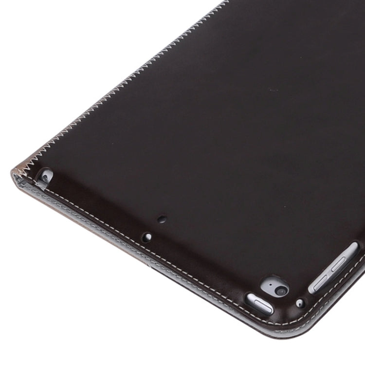 Grid Pattern Leather Case with Holder & Card Slots & Hand Strap for iPad Air 2 / iPad 6