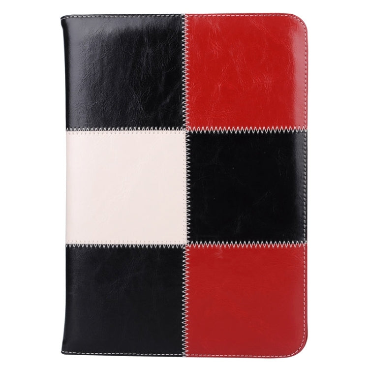 Grid Pattern Leather Case with Holder & Card Slots & Hand Strap for iPad Air 2 / iPad 6
