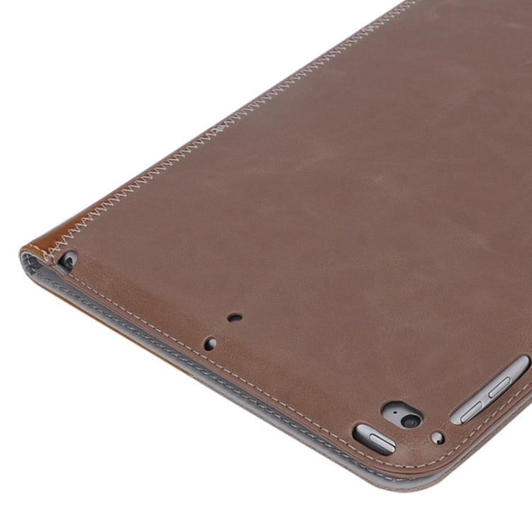 Grid Pattern Leather Case with Holder & Card Slots & Hand Strap for iPad Air 2 / iPad 6