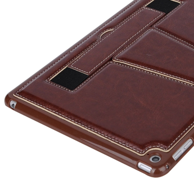 Horizontal Flip Leather Case with Holder & Hand Strap for iPad Air 2 / iPad 6
