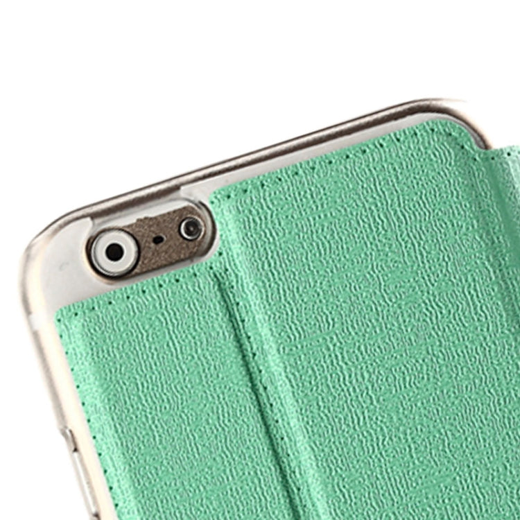 Oracle Texture Horizontal Flip Leather Case with Holder for iPhone 6 & 6S(Green)