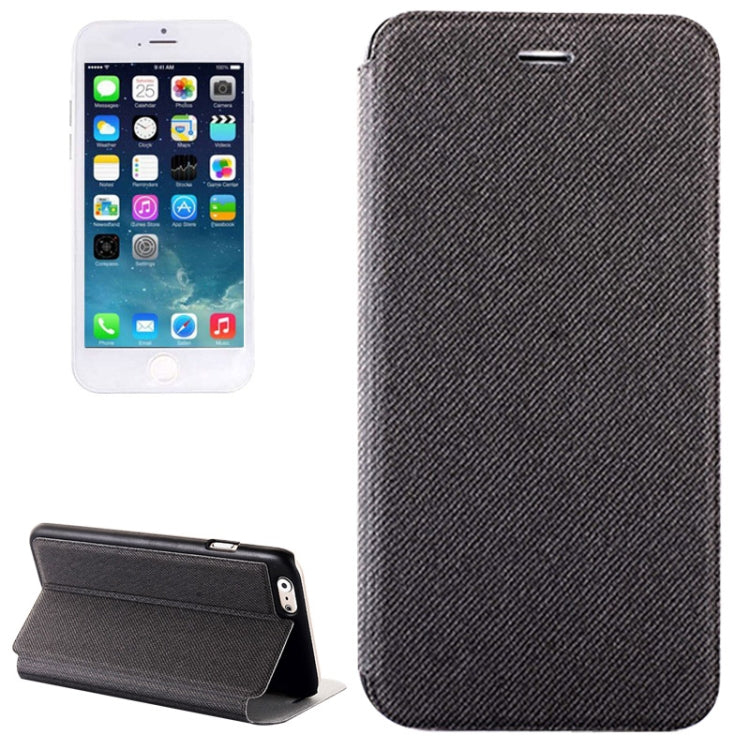 Denim Texture Horizontal Flip Leather Case with Holder for iPhone 6 & 6S