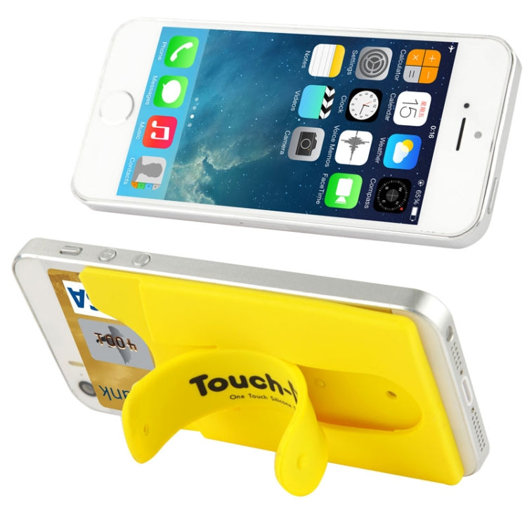 Silicone Stick Credit Card Pocket Pouch with Holder for iPhone 6 & 6s / iPhone 5 & 5C & 5S / iPhone 4 & 4S