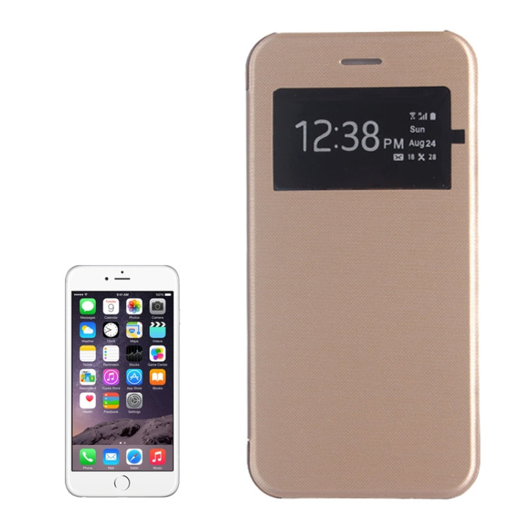 Horizontal Flip Leather Case with Call Display ID for iPhone 6 & 6S