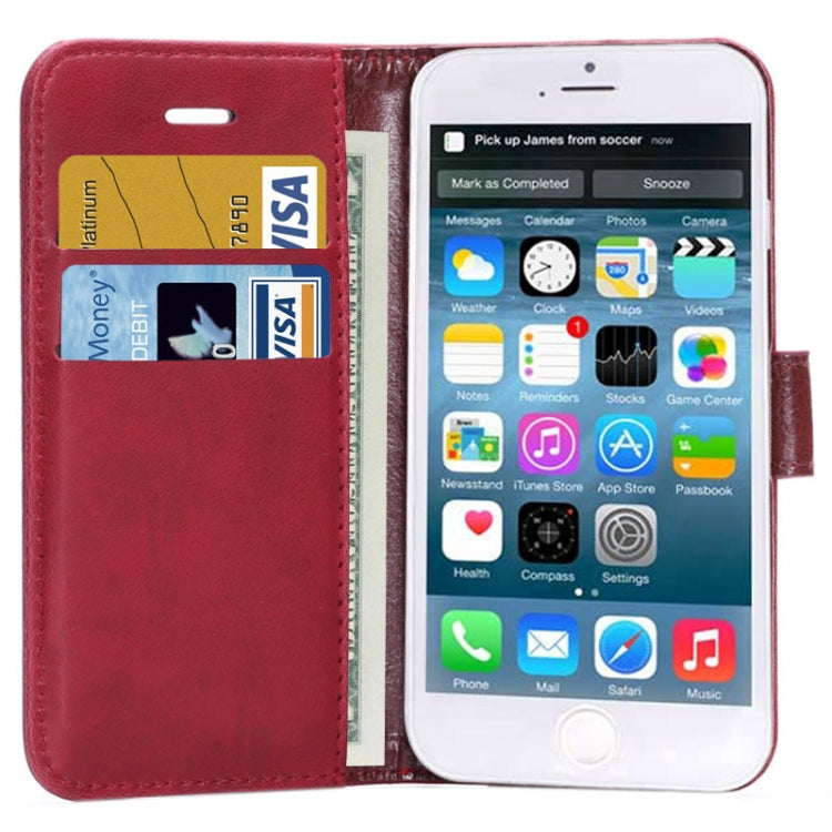 Crazy Horse Texture Horizontal Flip Leather Case with Card Slots and Holder for iPhone 6 & 6S