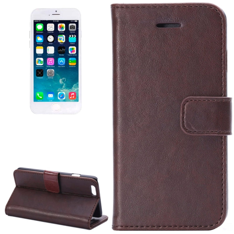 Crazy Horse Texture Horizontal Flip Leather Case with Card Slots and Holder for iPhone 6 & 6S