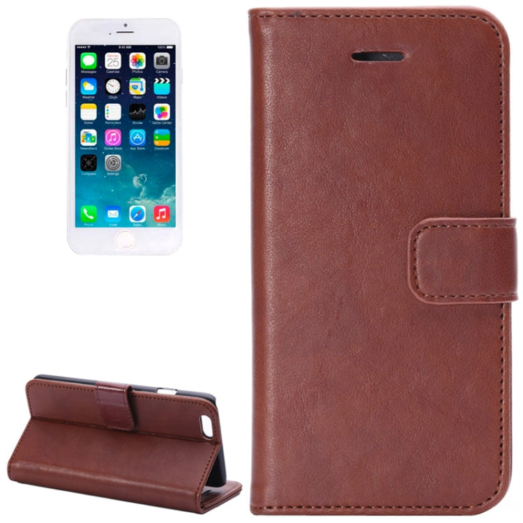Crazy Horse Texture Horizontal Flip Leather Case with Card Slots and Holder for iPhone 6 & 6S