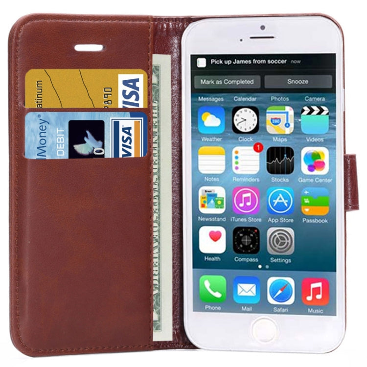Crazy Horse Texture Horizontal Flip Leather Case with Card Slots and Holder for iPhone 6 & 6S
