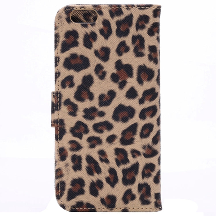 Leopard Print Pattern Horizontal Flip Leather Case with Card Slots and Holder for iPhone 6 & 6S