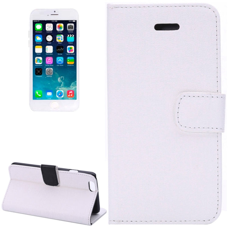 Oracle Texture Horizontal Flip Leather Case with Card Slots and Holder for iPhone 6 & 6S(White)
