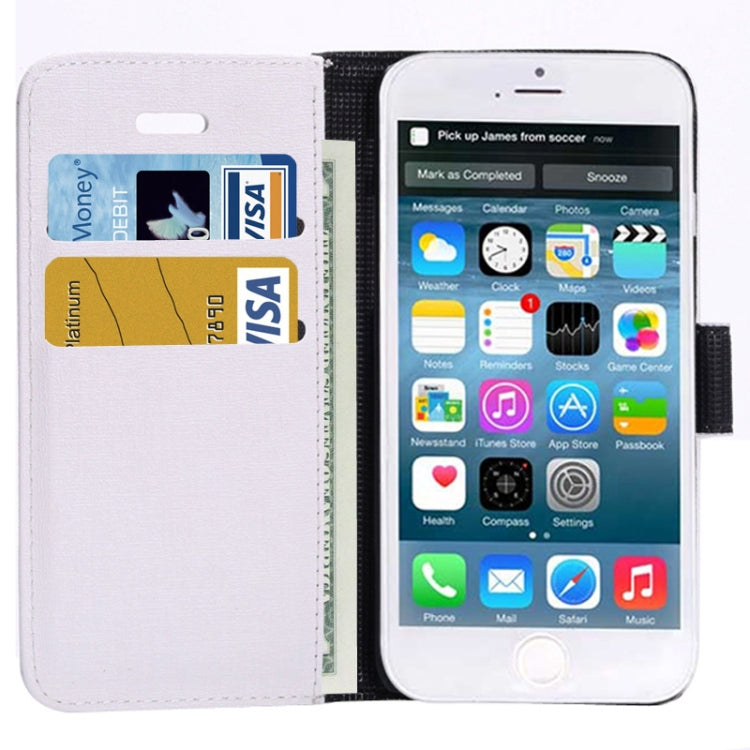 Oracle Texture Horizontal Flip Leather Case with Card Slots and Holder for iPhone 6 & 6S(White)