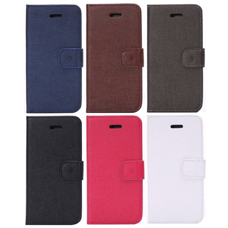 Oracle Texture Horizontal Flip Leather Case with Card Slots and Holder for iPhone 6 & 6S(White)