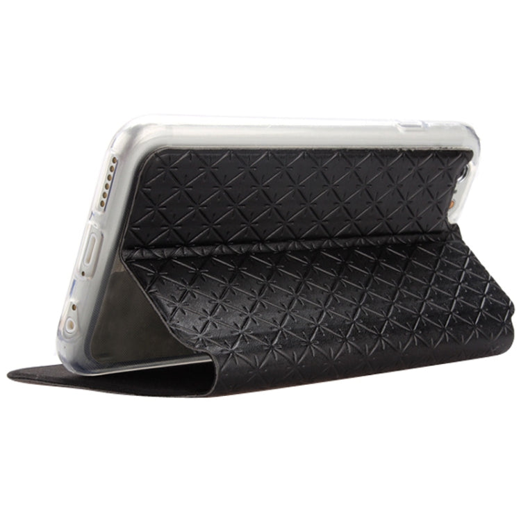 Diamond Pattern Horizontal Flip Leather Case with Holder for iPhone 6