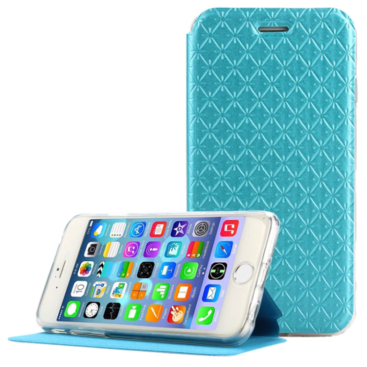 Diamond Pattern Horizontal Flip Leather Case with Holder for iPhone 6