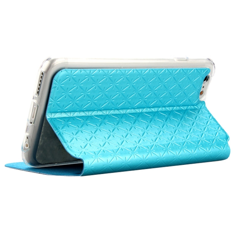 Diamond Pattern Horizontal Flip Leather Case with Holder for iPhone 6