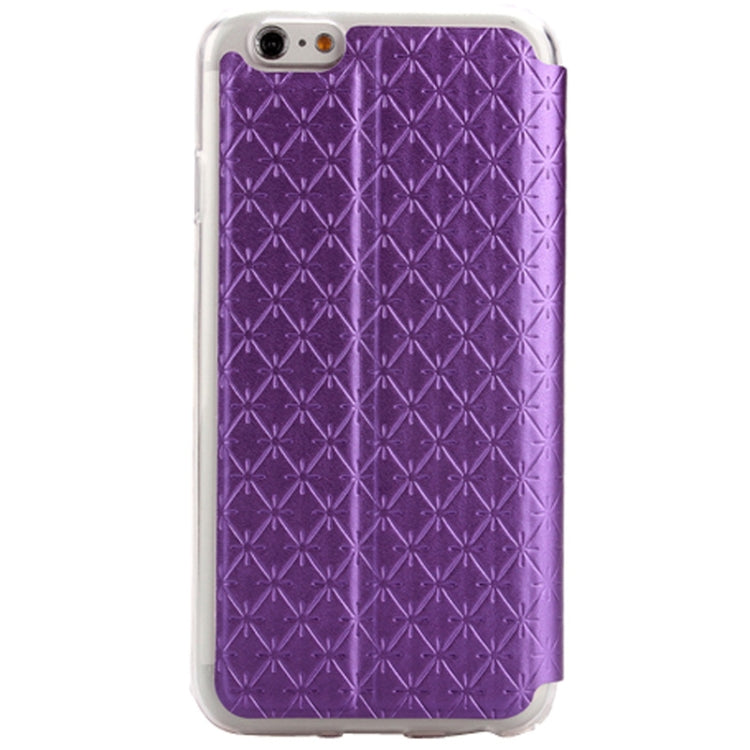 Diamond Pattern Horizontal Flip Leather Case with Holder for iPhone 6