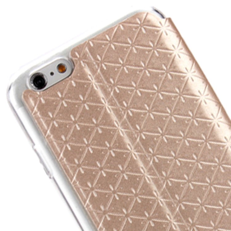 Diamond Pattern Horizontal Flip Leather Case with Holder for iPhone 6