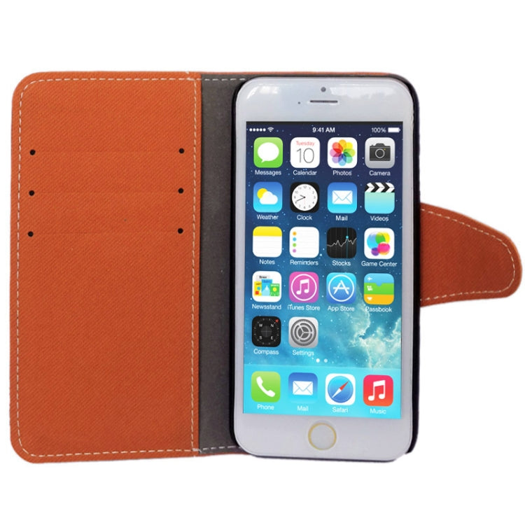 Denim Texture Horizontal Flip Leather Case with Card Slots & Holder for iPhone 6 & 6S