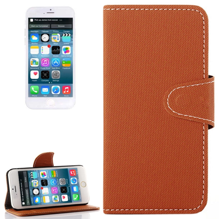 Denim Texture Horizontal Flip Leather Case with Card Slots & Holder for iPhone 6 & 6S