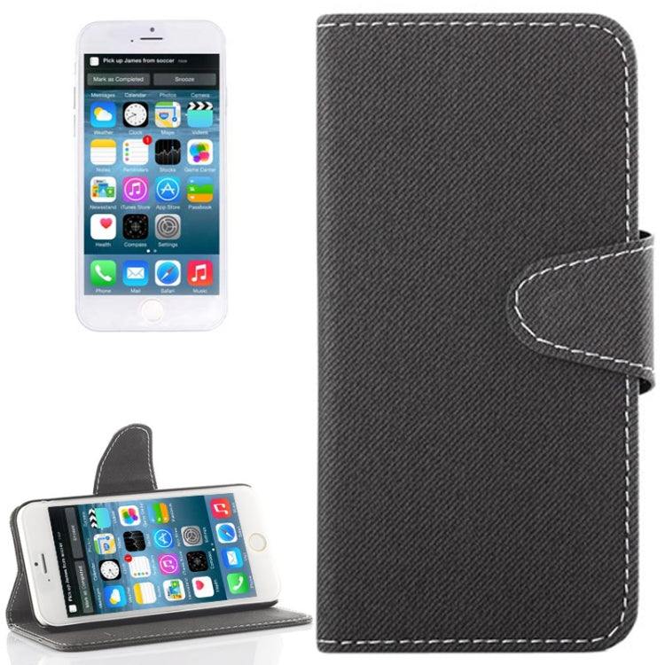 Denim Texture Horizontal Flip Leather Case with Card Slots & Holder for iPhone 6 & 6S