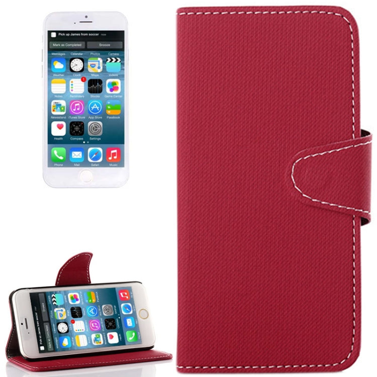 Denim Texture Horizontal Flip Leather Case with Card Slots & Holder for iPhone 6 & 6S