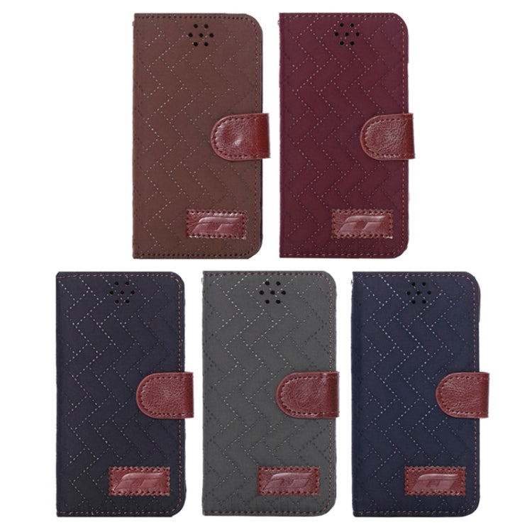 Woven Texture Horizontal Flip Magnetic Buckle Leather Case with Card Slots & Holder for iPhone 6 & 6S (Dark Grey)