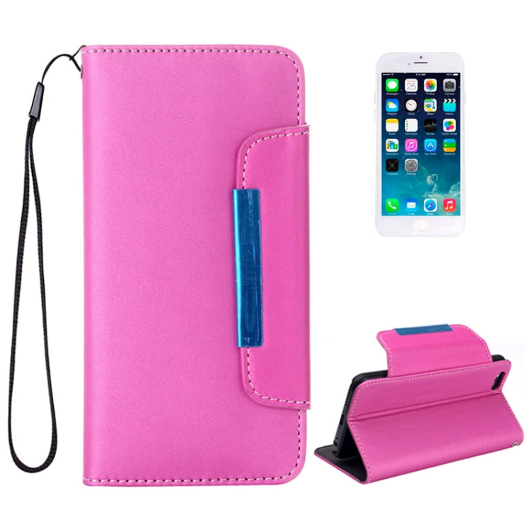 Frosted Horizontal Flip Leather Case with Card Slots & Holder & Lanyard for iPhone 6 & 6S