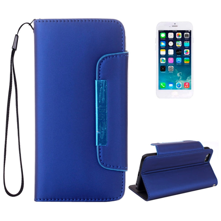 Frosted Horizontal Flip Leather Case with Card Slots & Holder & Lanyard for iPhone 6 & 6S
