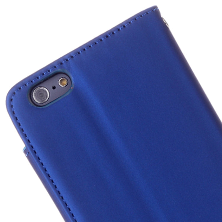 Frosted Horizontal Flip Leather Case with Card Slots & Holder & Lanyard for iPhone 6 & 6S