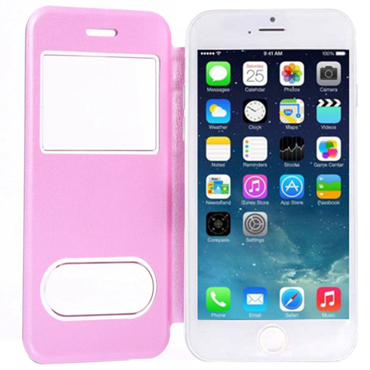 Frosted Texture Horizontal Flip Leather Case with Call Display ID for iPhone 6 & 6S
