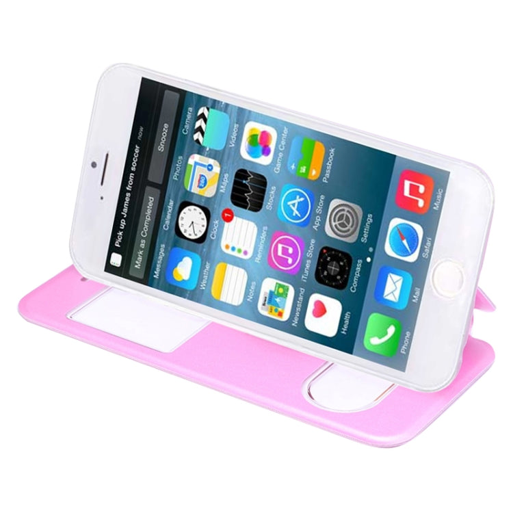 Frosted Texture Horizontal Flip Leather Case with Call Display ID for iPhone 6 & 6S