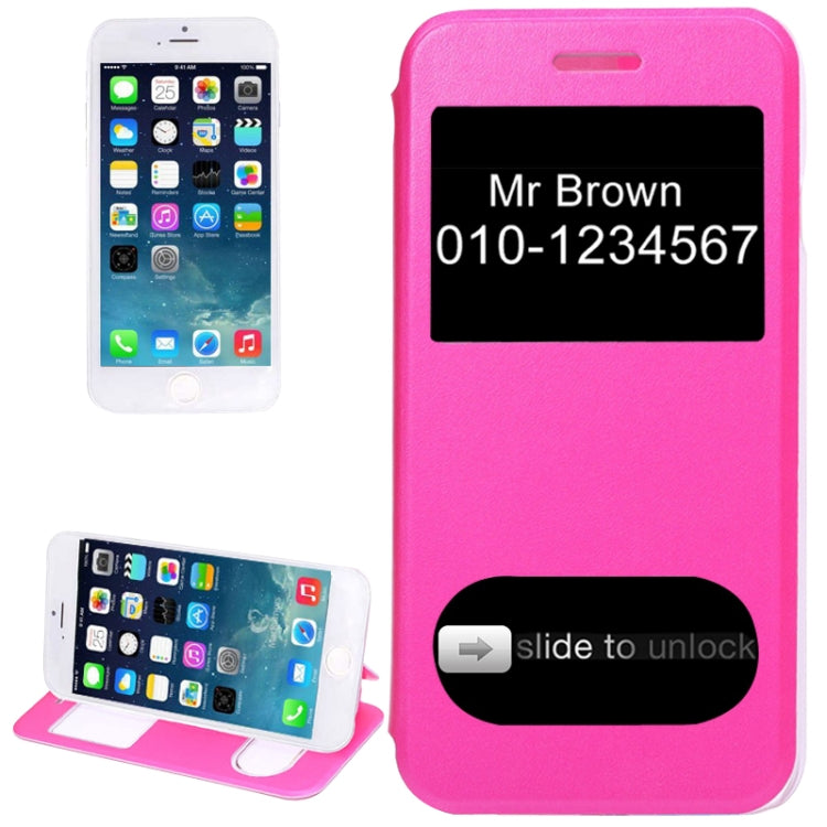 Frosted Texture Horizontal Flip Leather Case with Call Display ID for iPhone 6 & 6S