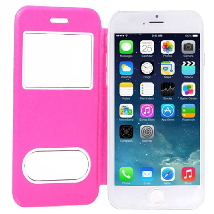 Frosted Texture Horizontal Flip Leather Case with Call Display ID for iPhone 6 & 6S