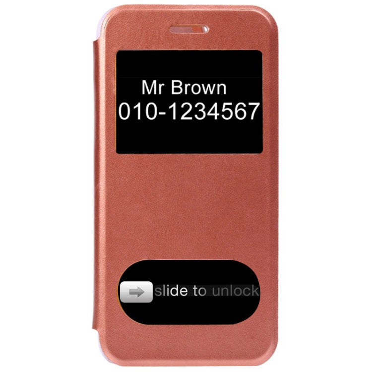 Frosted Texture Horizontal Flip Leather Case with Call Display ID for iPhone 6 & 6S
