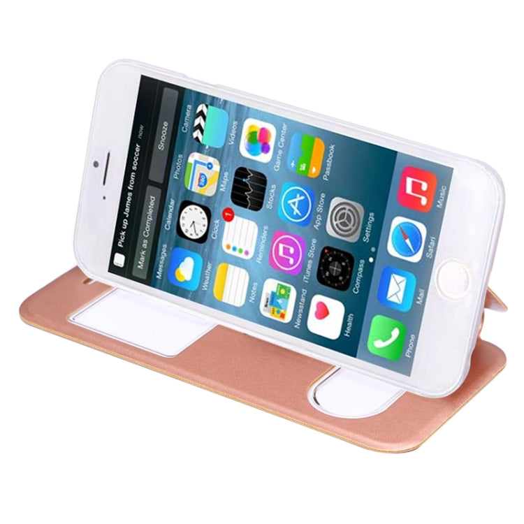 Frosted Texture Horizontal Flip Leather Case with Call Display ID for iPhone 6 & 6S
