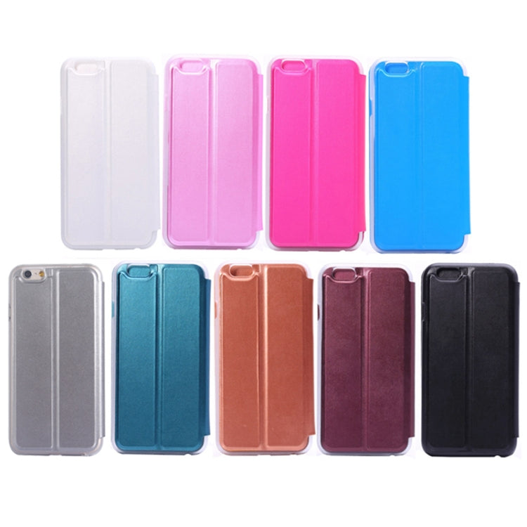 Frosted Texture Horizontal Flip Leather Case with Call Display ID for iPhone 6 & 6S