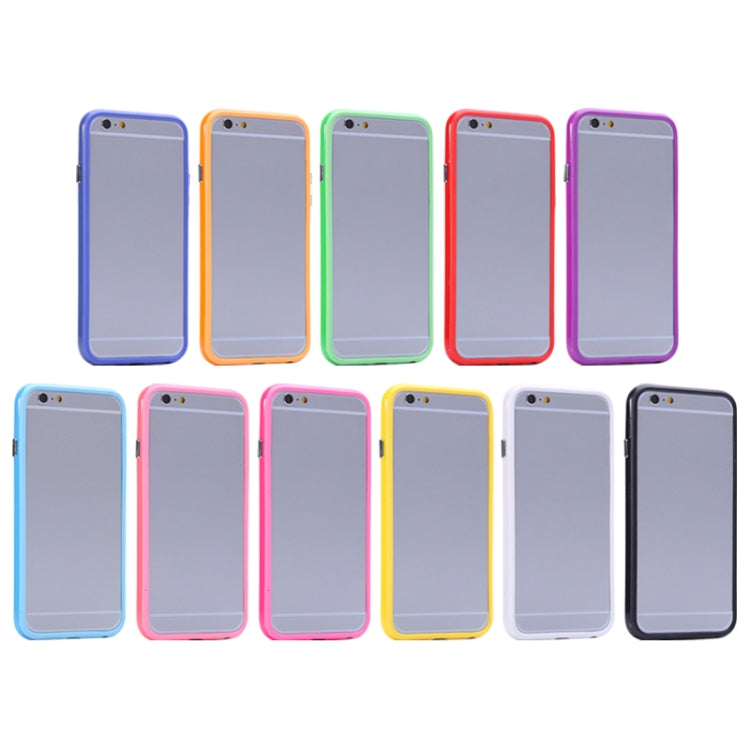 Pure Color TPU + Plastic Bumper Frame Case for iPhone 6