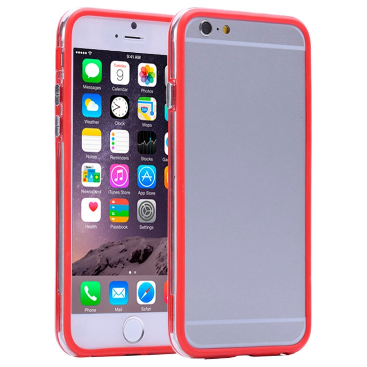 Transparent Plastic + TPU Bumper Frame Case for iPhone 6