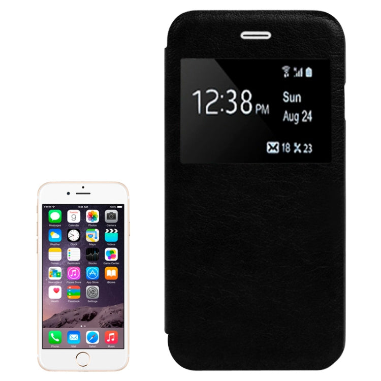 Cowhide Texture Pattern Horizontal Flip Leather Case with Call Display ID for iPhone 6 & 6S