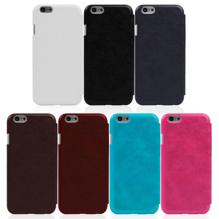 Cowhide Texture Pattern Horizontal Flip Leather Case with Call Display ID for iPhone 6 & 6S