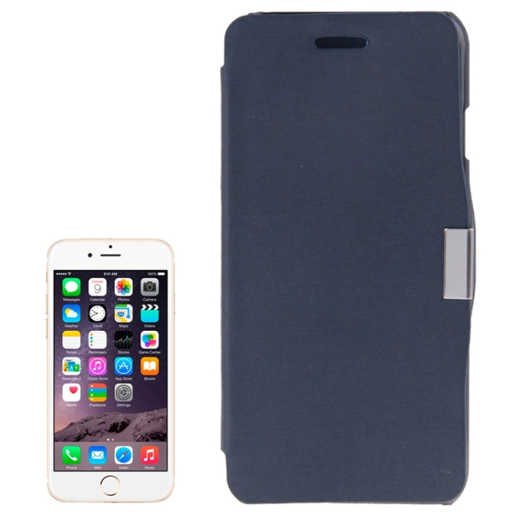 Brush Texture Horizontal Flip Magnetic Button Leather Case for iPhone 6 & 6S