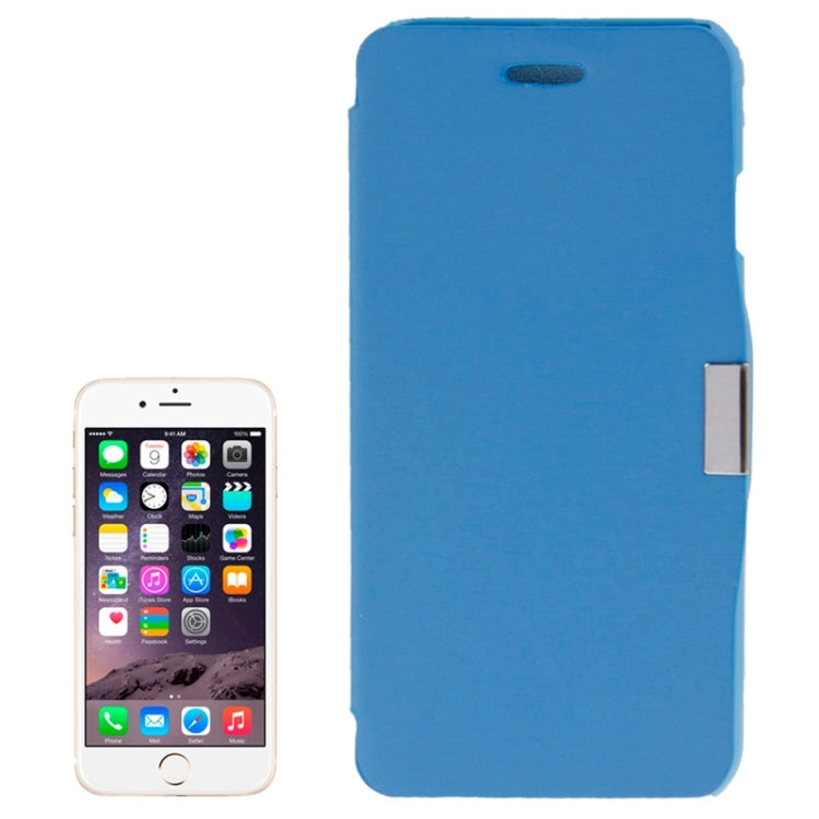Brush Texture Horizontal Flip Magnetic Button Leather Case for iPhone 6 & 6S