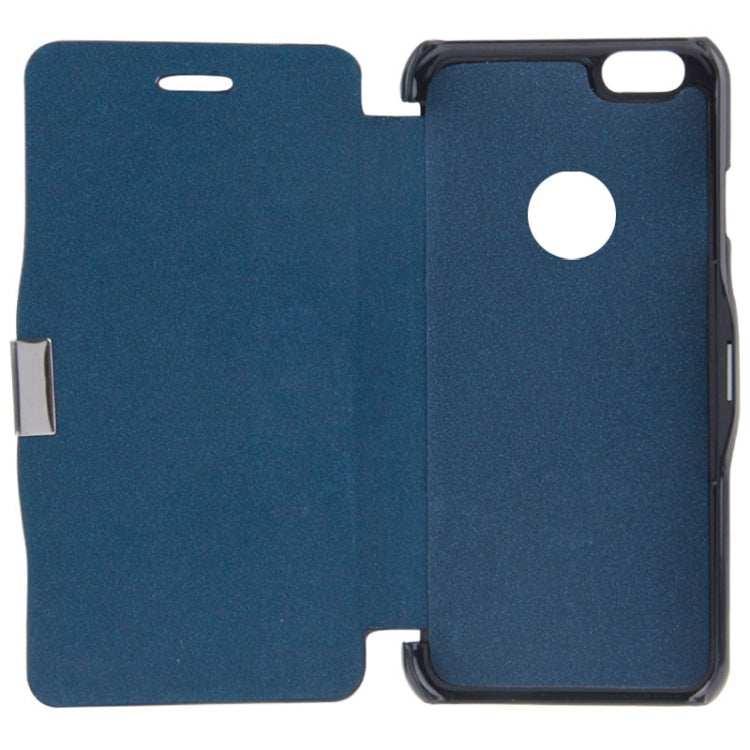 Brush Texture Horizontal Flip Magnetic Button Leather Case for iPhone 6 & 6S
