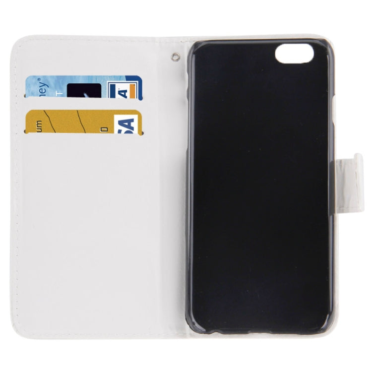 Sheepskin Texture Horizontal Flip Magnetic Button Leather Case with Card Slot & Holder for iPhone 6 & 6S(White)