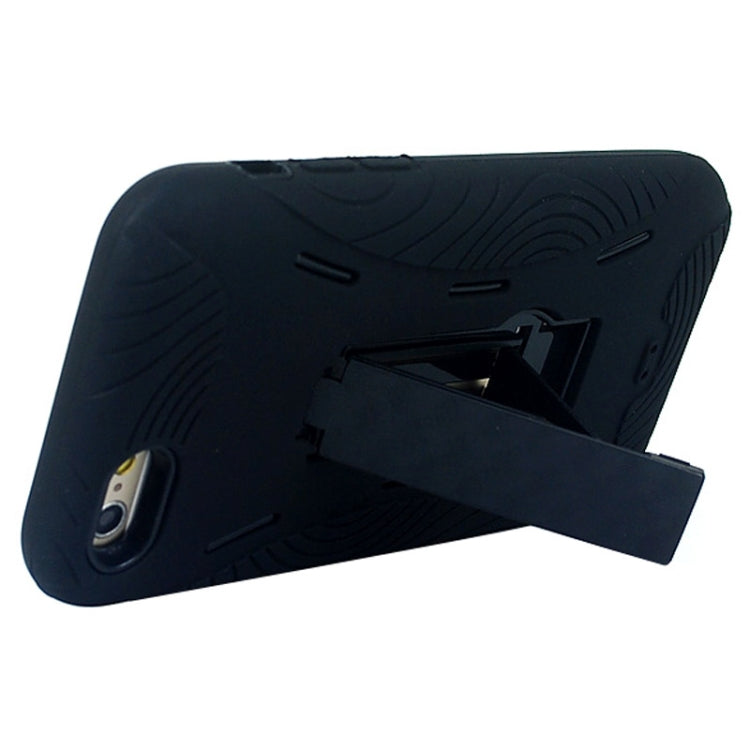 Detachable Shockproof Silicone + Plastic Hard Case with Holder for iPhone 6 & 6S