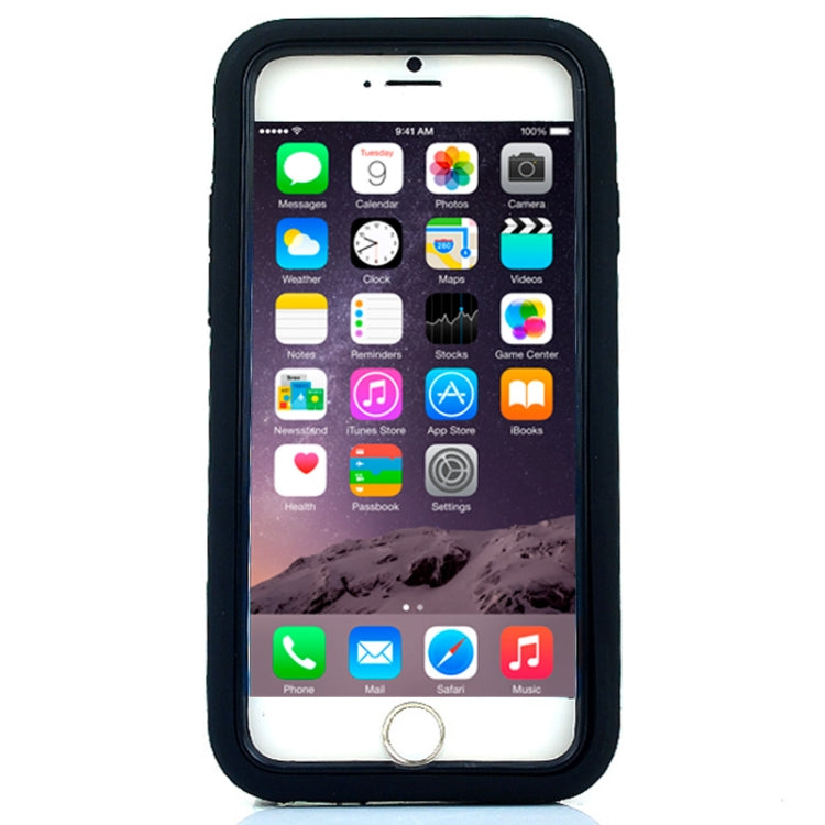Detachable Shockproof Silicone + Plastic Hard Case with Holder for iPhone 6 & 6S