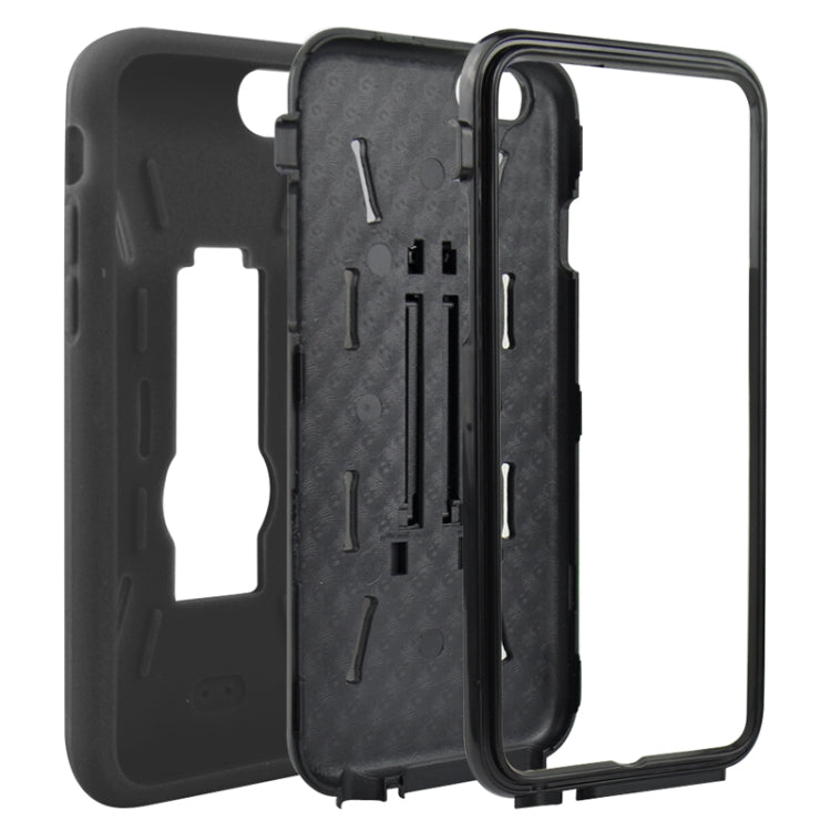 Detachable Shockproof Silicone + Plastic Hard Case with Holder for iPhone 6 & 6S